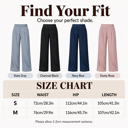 👖 Women's Lightweight High-Waist Wide-Leg Pants