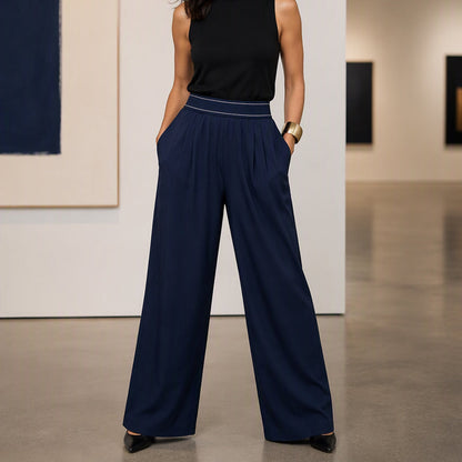 👖 Women's Lightweight High-Waist Wide-Leg Pants
