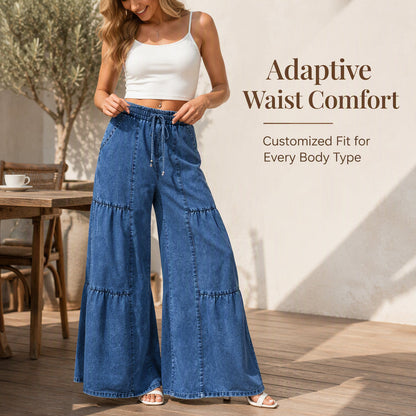 👖 Women's High Waist Wide Leg Denim Pants