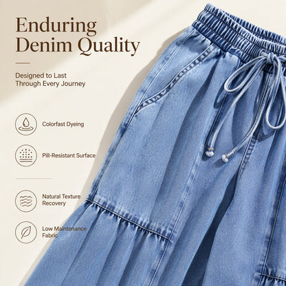 👖 Women's High Waist Wide Leg Denim Pants